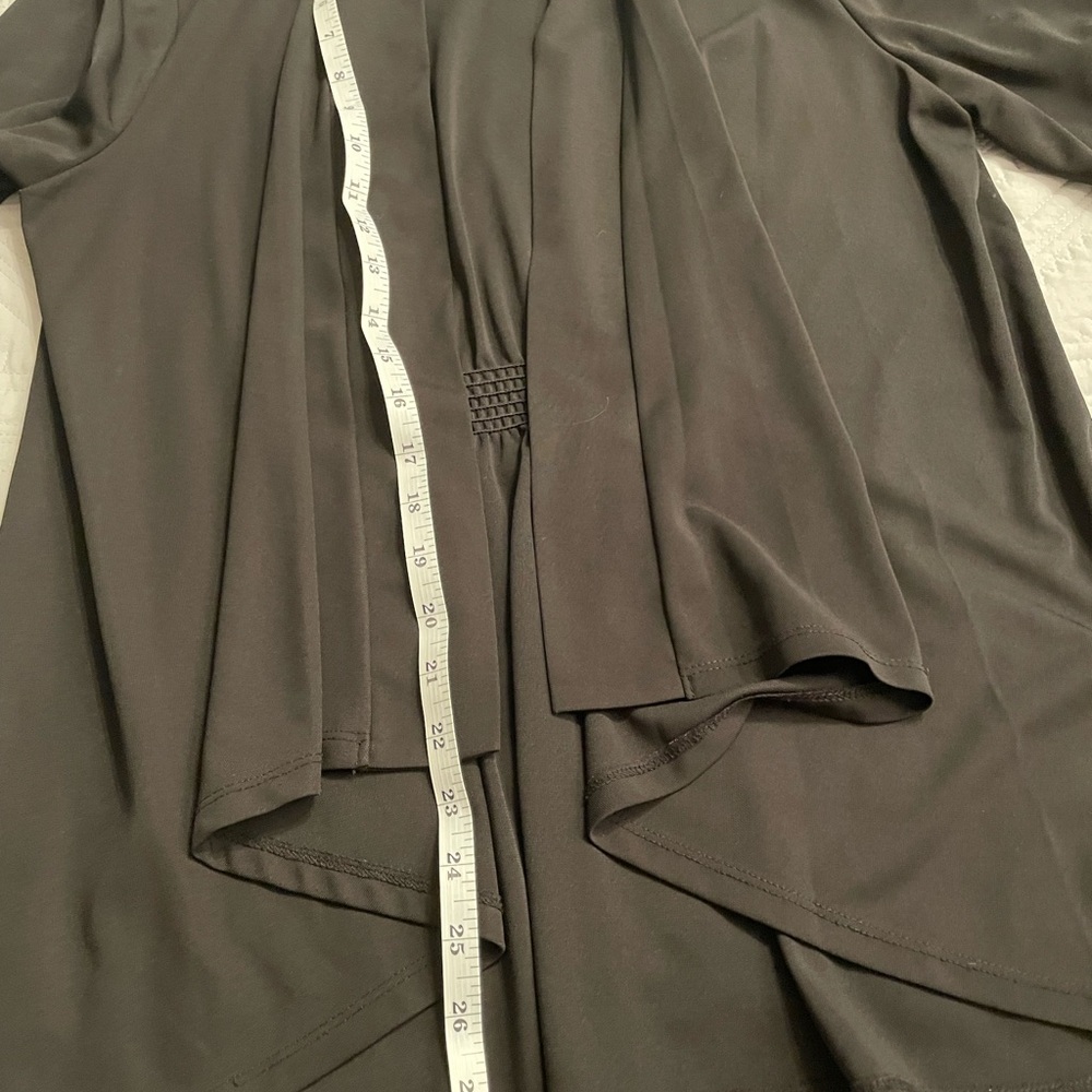 Dana Buchman Black Open Front Cardigan - Picture 7 of 7
